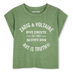 Zadig & Voltaire - Logo Art Is Truth Tişört | Yeşil