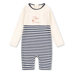 Konges Sløjd - Striped UV Protection Swimsuit Recycled Fibres | Ecru