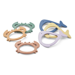 Liewood - Calisto Diving Rings - Set of 6 | Peppermint Multi Mix