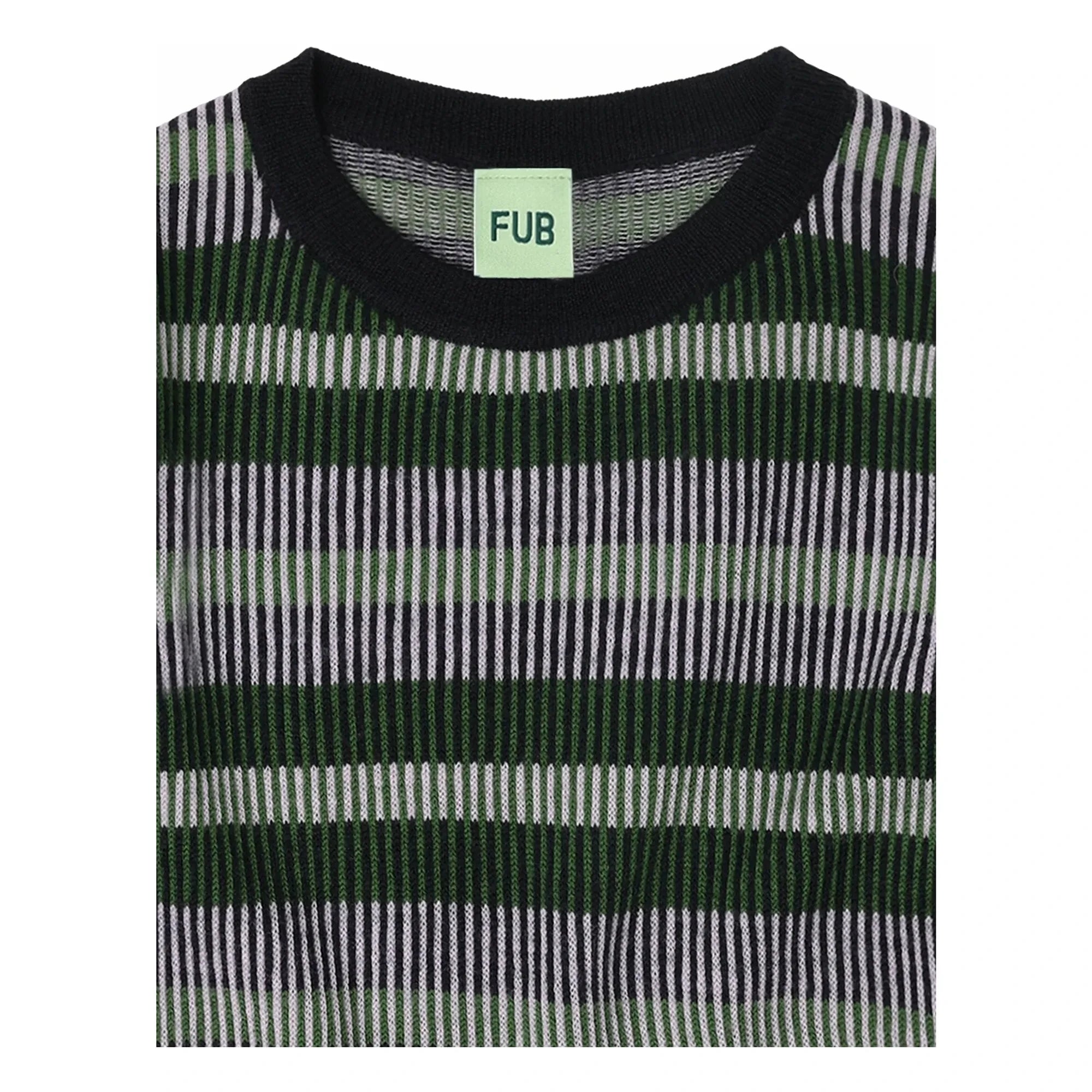 FUB - Striped Sweater Fine-knit Merino Wool | Navy