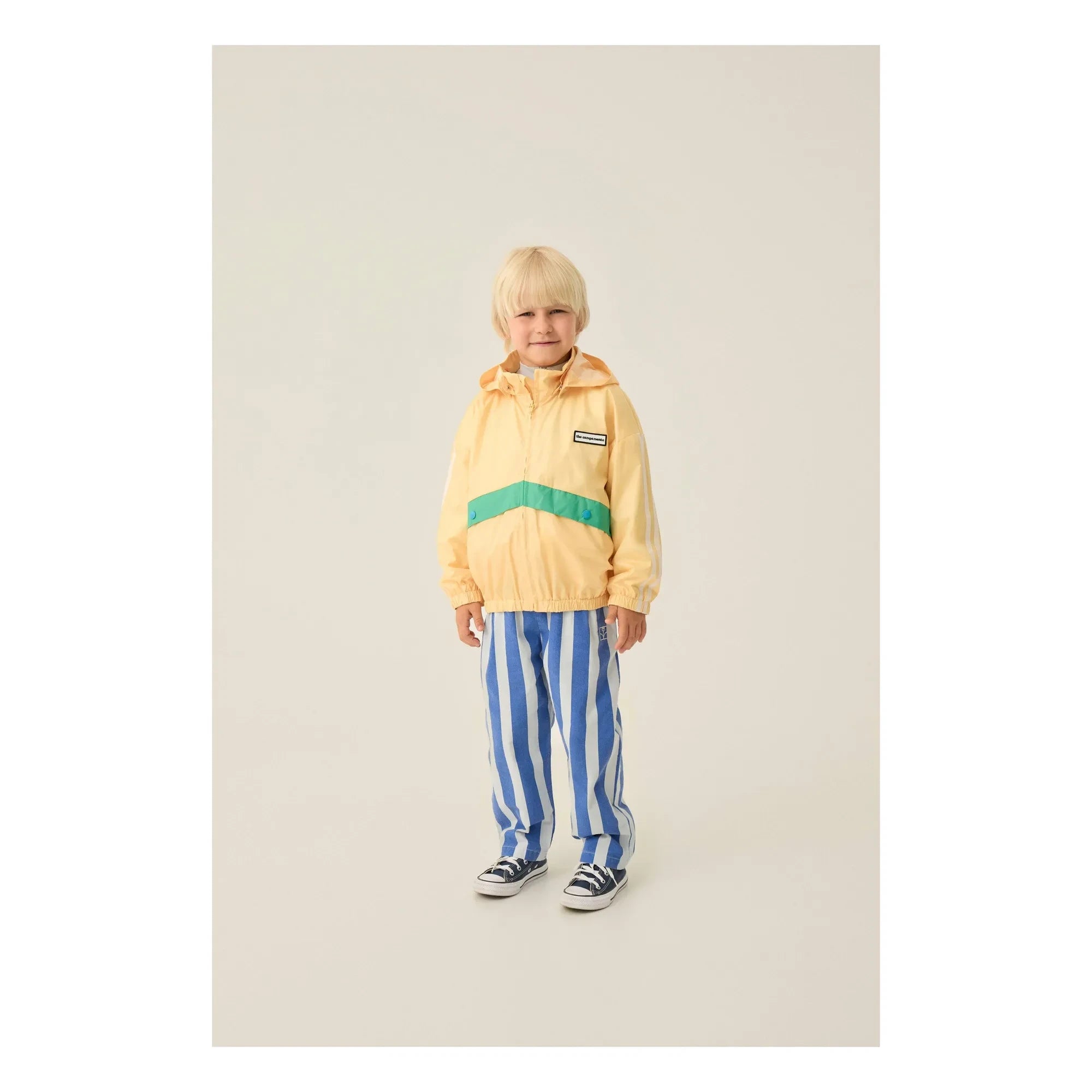 The Campamento - Color Block Recycled Fiber Windbreaker | Light Yellow