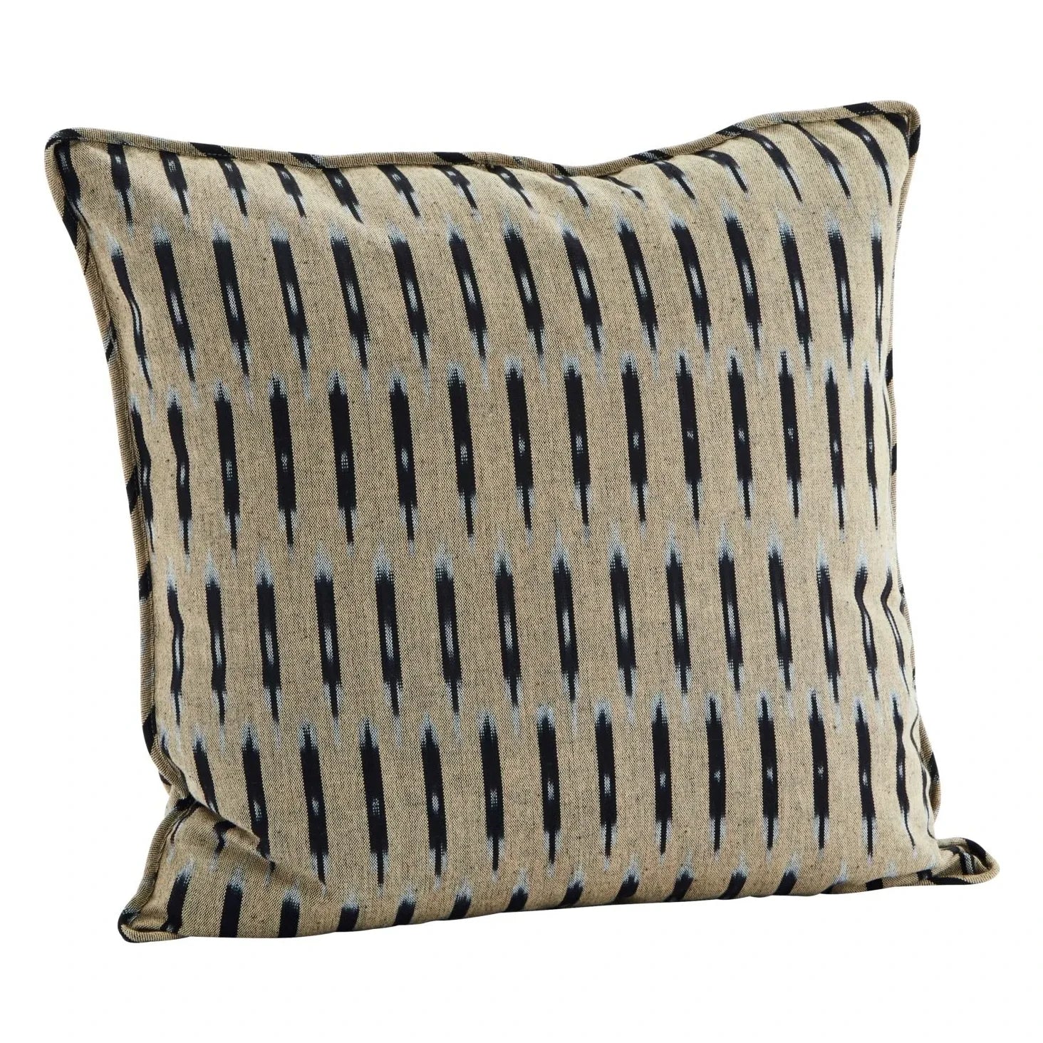 Madam Stoltz - Ikat Weave Pillow Cover | Beige