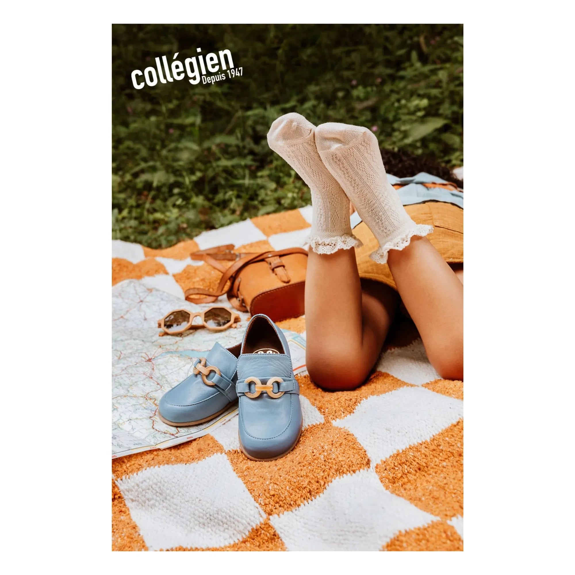 Collégien - Annette Lace Ruffled Socks | Natural