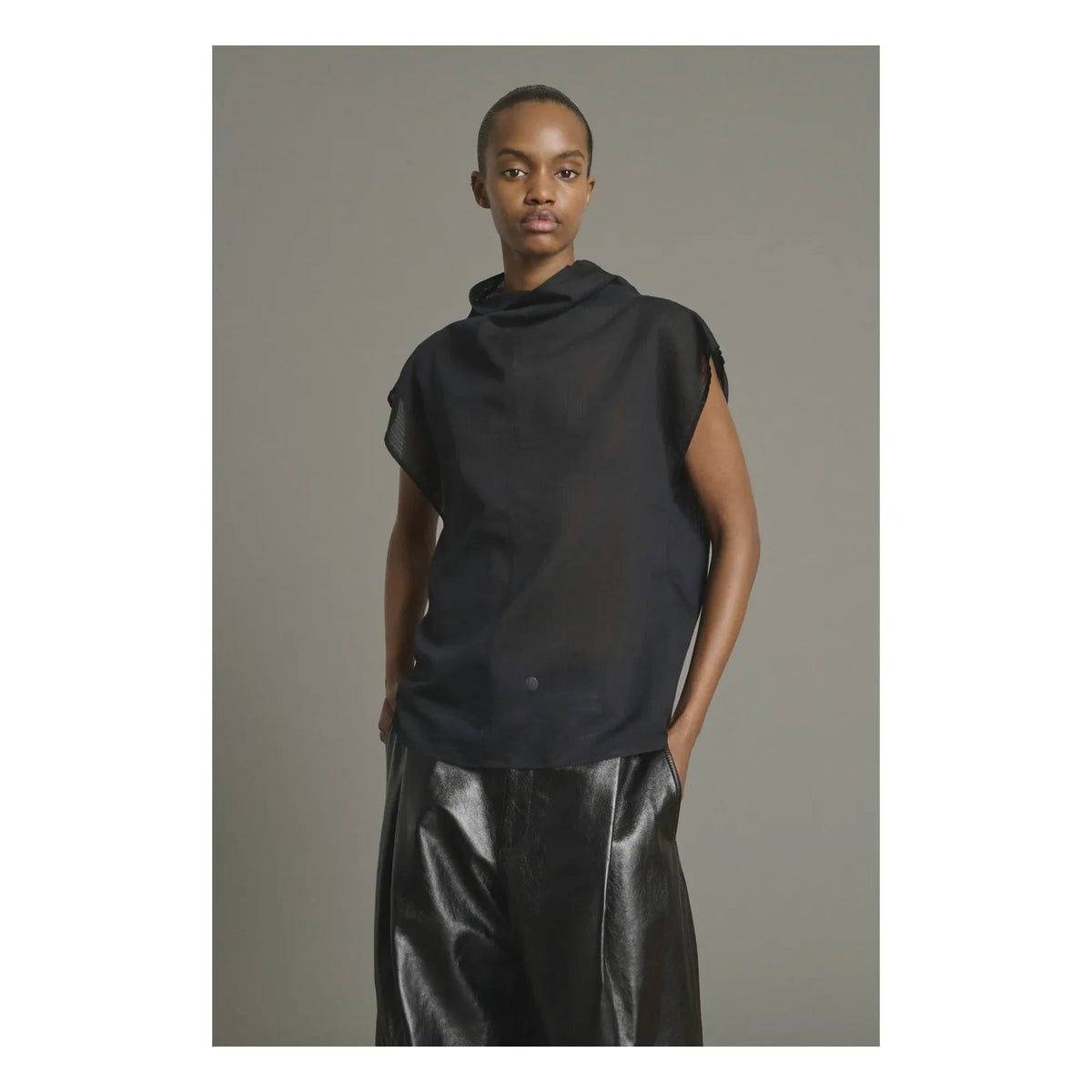 Soeur - Izumi organic cotton and silk blouse | Black