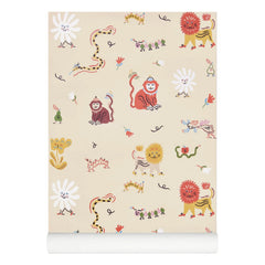 Nofred - Monkey Fun Wallpaper - Marie Assénat x Nofred | Beige