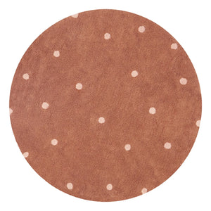 Lorena Canals - Dotted Round Rug | Terracotta