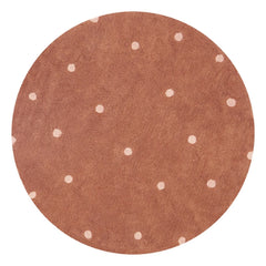 Lorena Canals - Dotted Round Rug | Terracotta