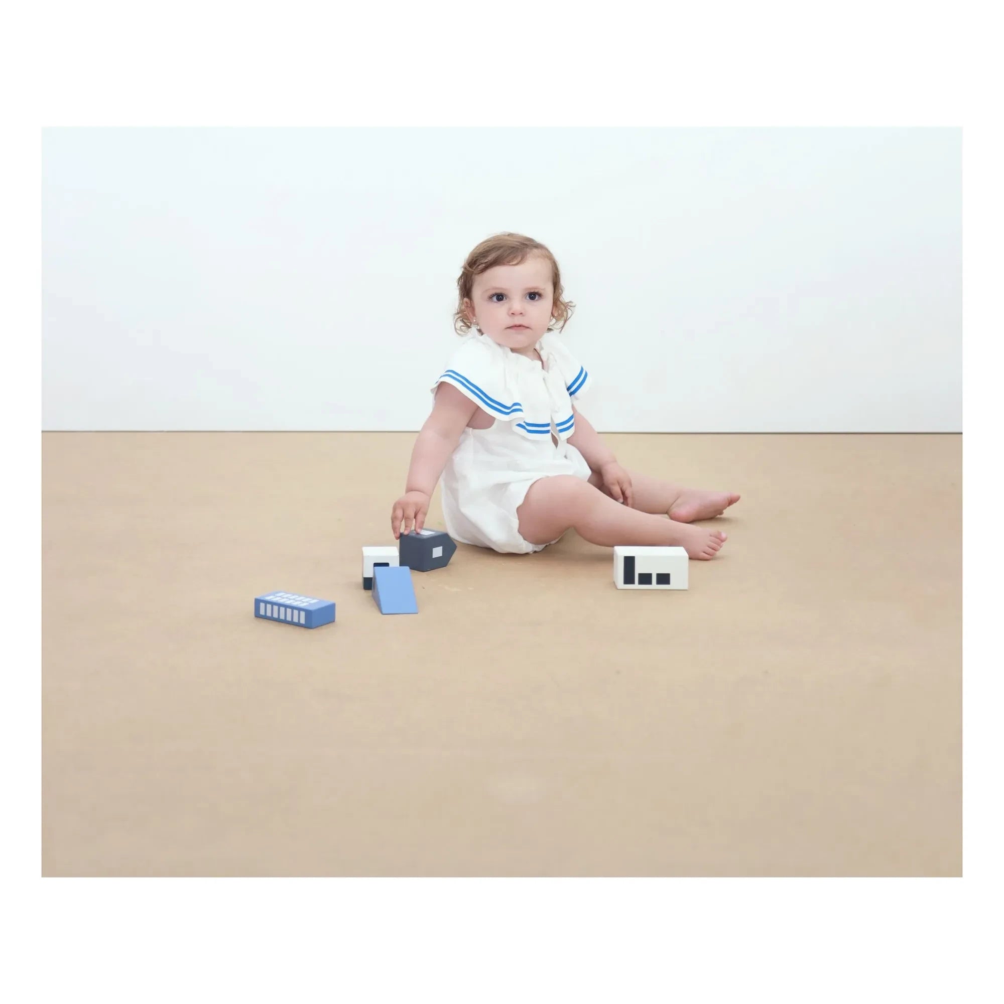 Tinycottons - Linen Ruffled Bodysuit | White