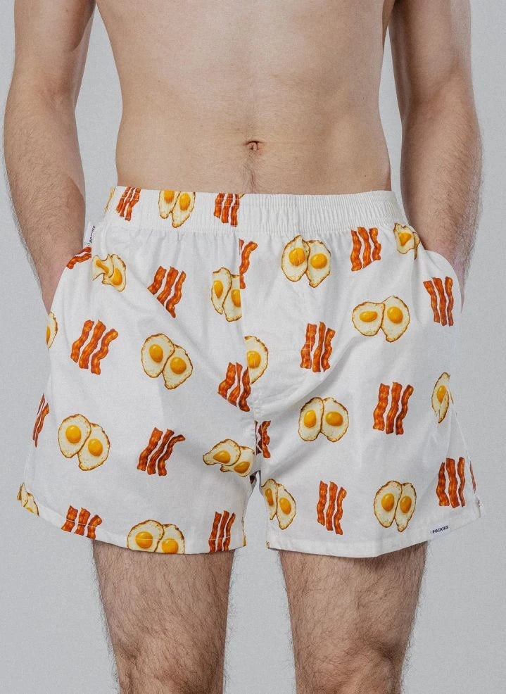 Pockies - Breakfast Boxer Shorts | White