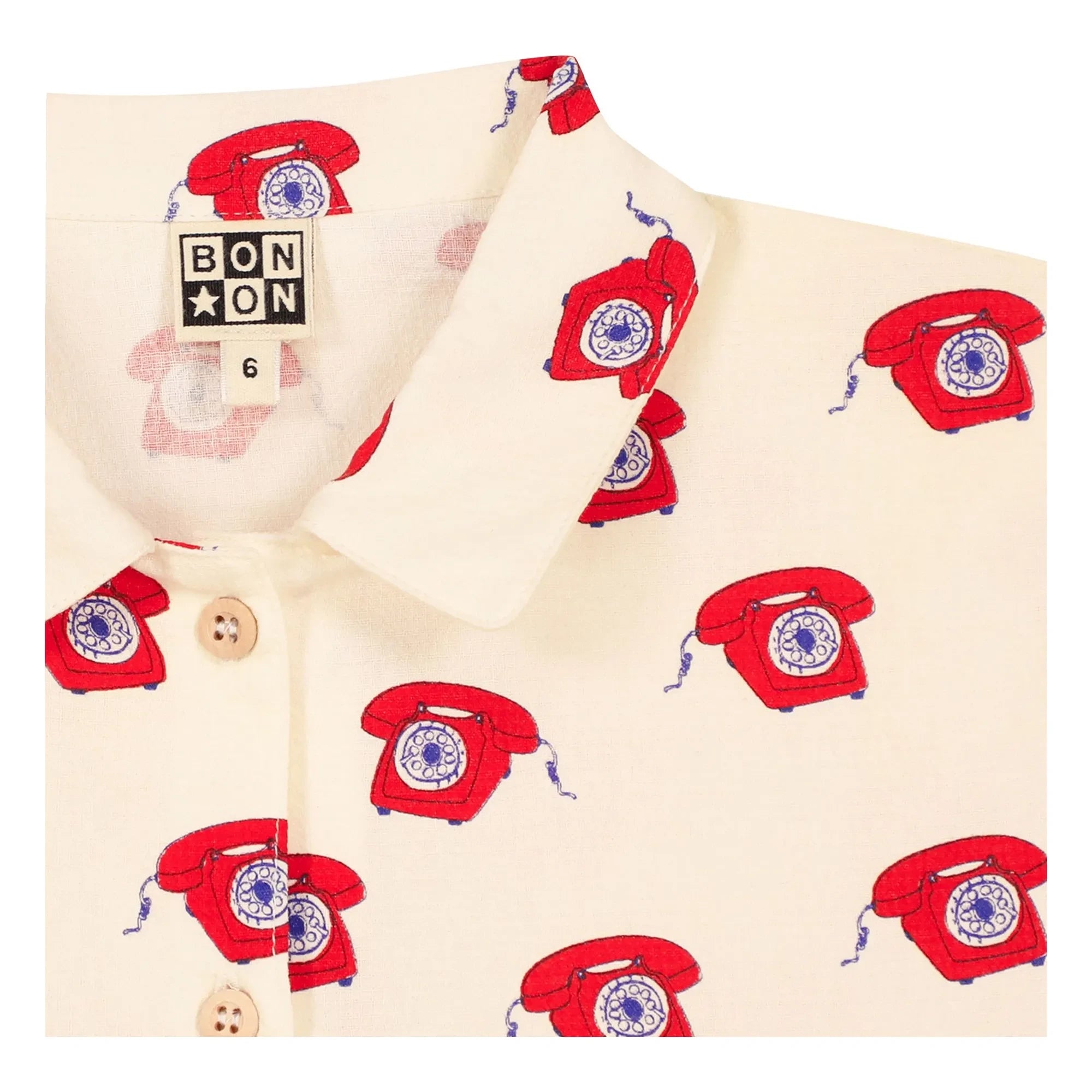 Bonton - Lulu Shirts with Telephones | Red