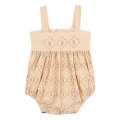 birinit - Castelflorite Embroidered Romper | Honey