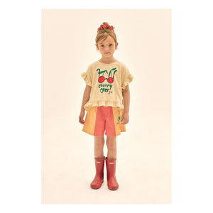 Jelly Mallow - Cherry Eyes Ruffle T-Shirt | Ivory