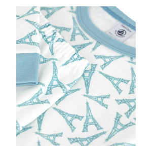 Petit Bateau - Eiffel Tower Pattern Pajamas | White