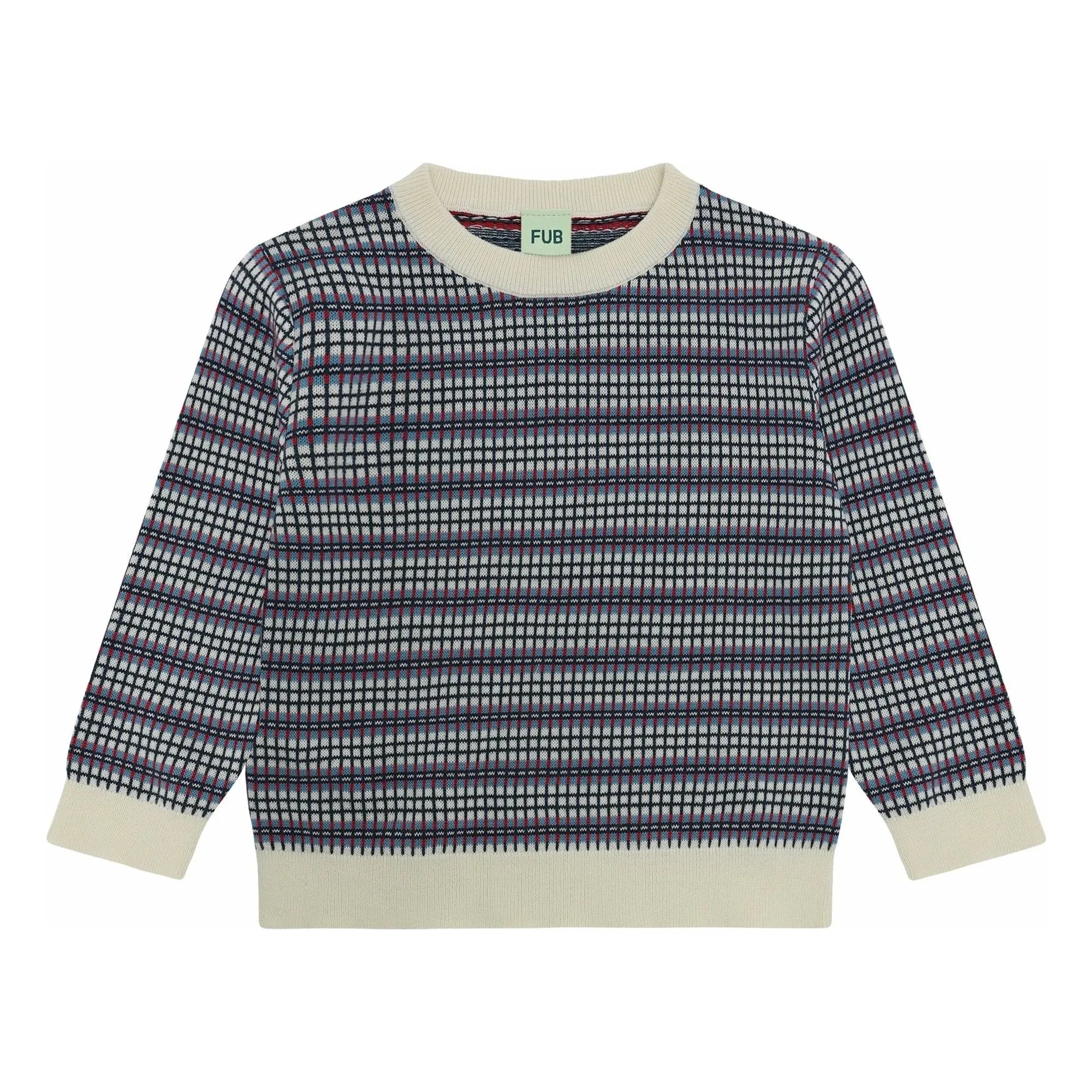 FUB - Carreaux Fine Knit Organic Cotton Sweater | Ecru