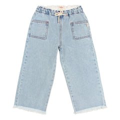 Búho - Painted on the Left, Worn Jeans | Light Blue