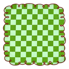 Bitossi - Dama Verde Checked Napkins - Set of 2 | Green