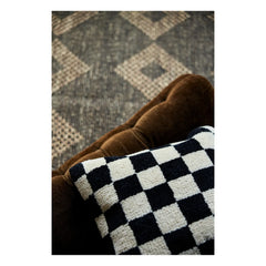 HKliving - Checkered Pillow | Noir/Blanc