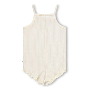 Molo - Organic Cotton Florie Heart Pattern Romper | Ivory