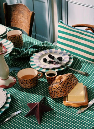 Anna + Nina - Leopar Espresso Fincanı | Kahverengi