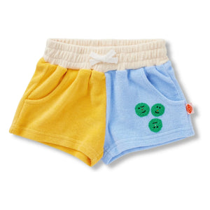 Halcyon Nights - Color-Blocked Terry Shorts | Light Blue