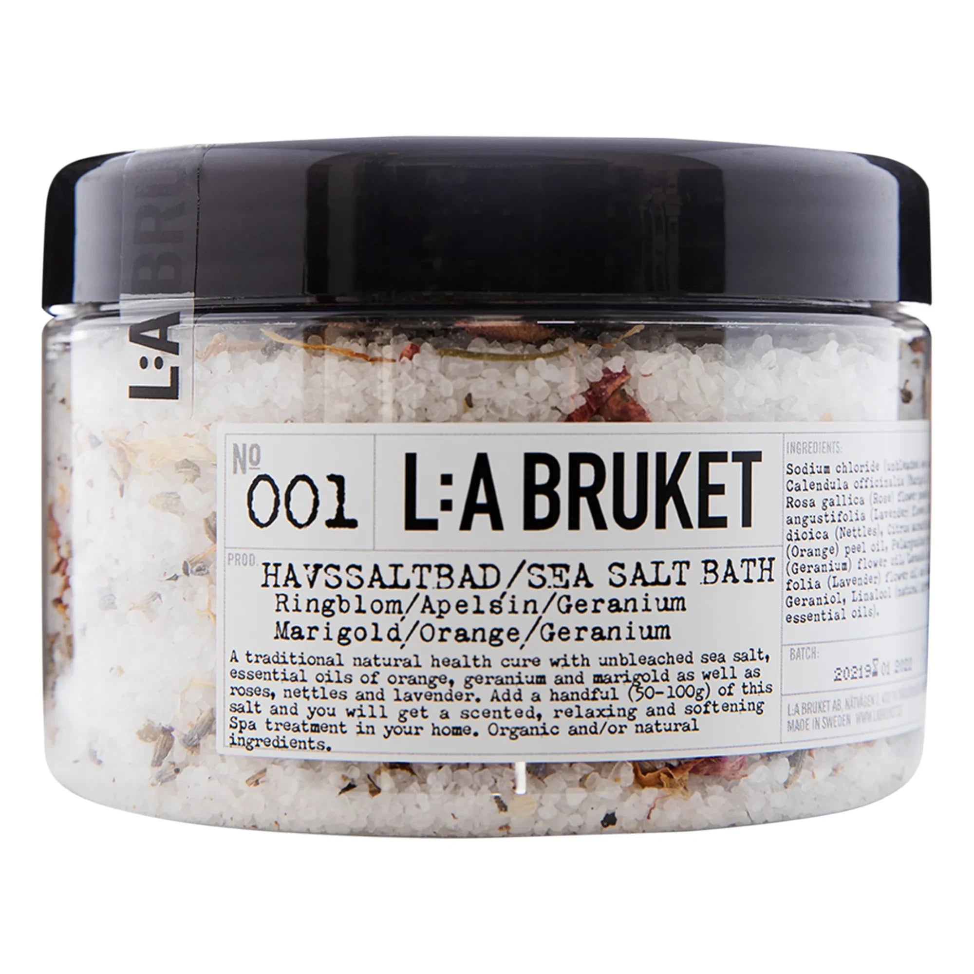 L:A BRUKET - 001 Sea Salt Bath | Yarrow/Orange/Geranium 450 g