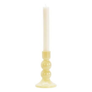 Madame Stoltz - Glass candle holder | Yellow