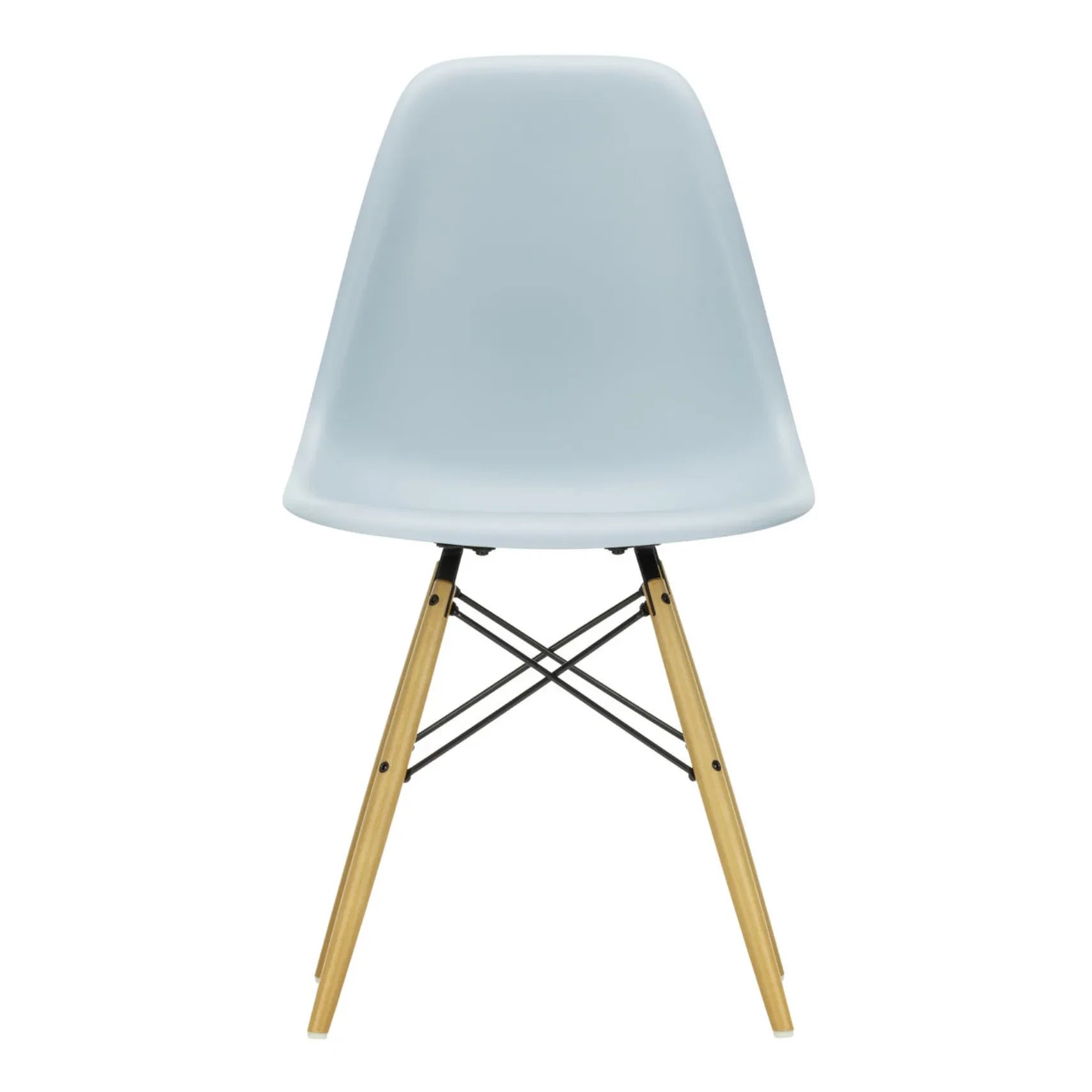 Vitra - DSW Plastic Chair - Maple Base - Charles & Ray Eames | Bluish Gray