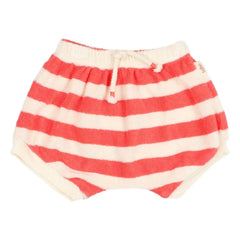 Búho - Organic Cotton Striped Shorts | Red