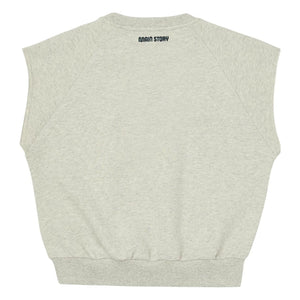 Main Story - Organic Cotton Sleeveless Sweatshirt | Off-White Melange