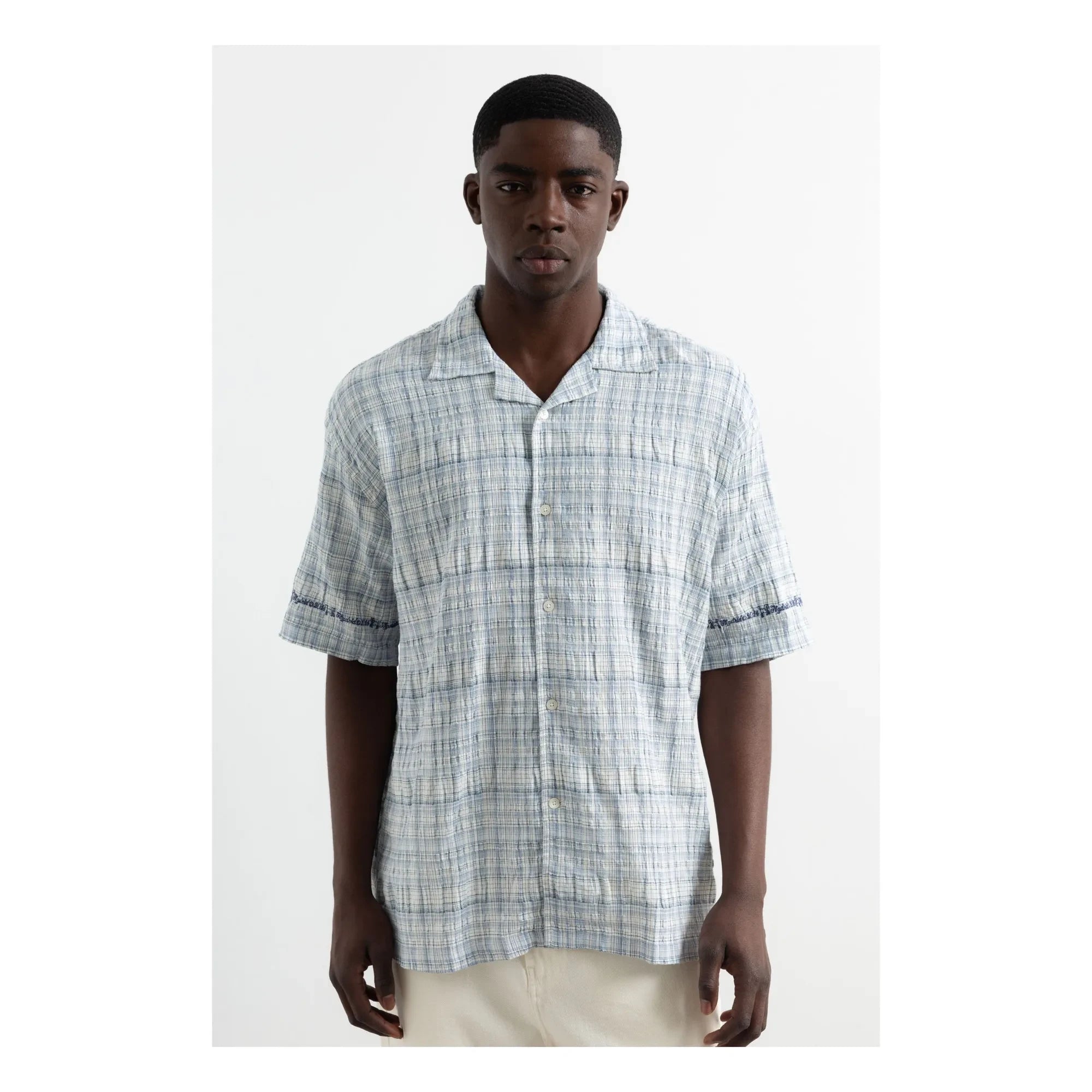 Edmmond Studios - Carreaux Shirt | Light Blue