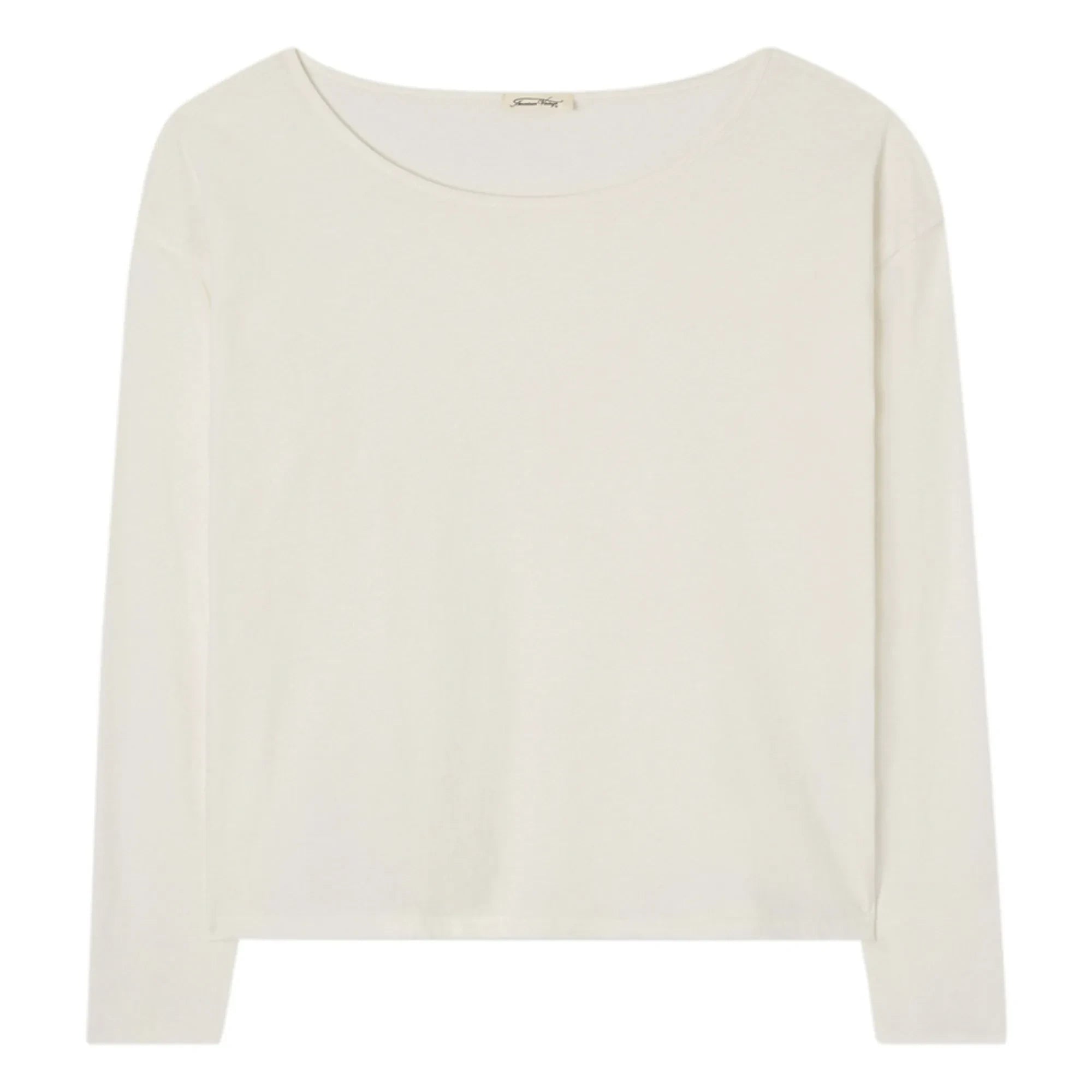 American Vintage - Aksun Round Neck Long Sleeve T-Shirt | White