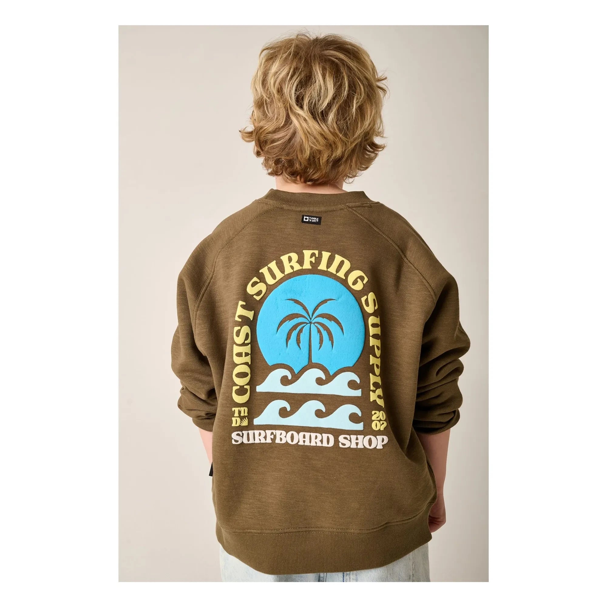 Tumble N'Dry - High Tide organic cotton sweatshirt | Khaki brown