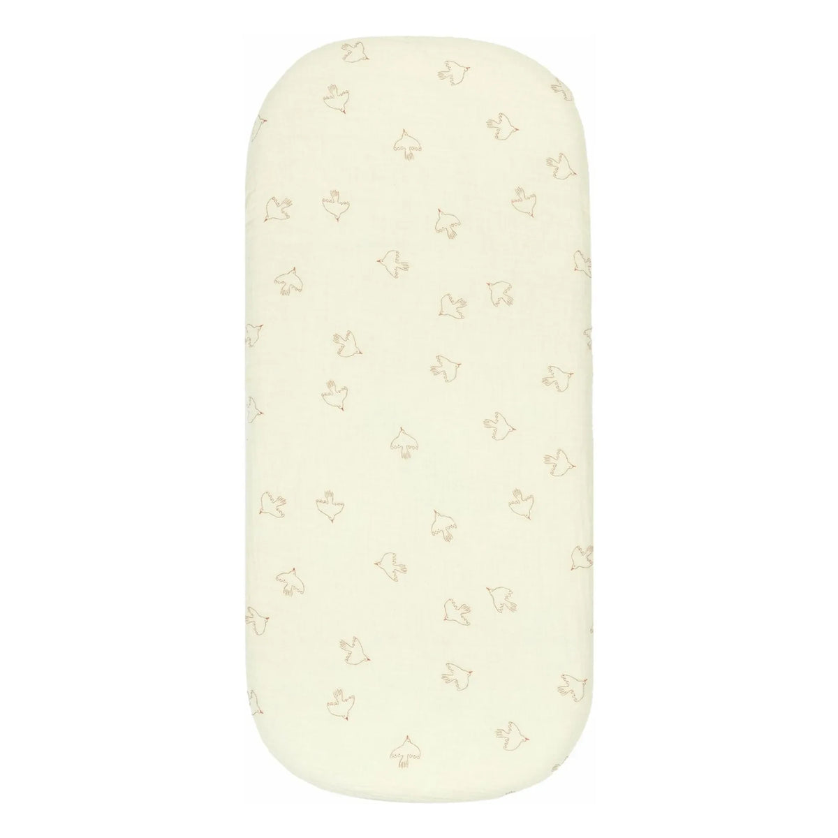 Nobodinoz - Wabi-Sabi Hoshi Birds Crib Sheet | Cream