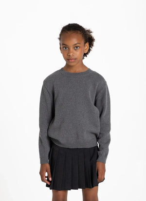 Smallable Kid - Cagnaby Organic Cotton Sweater | Gray Melange