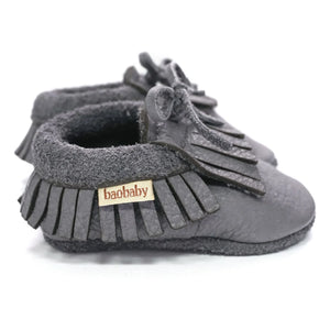 Baobaby - Fringed Sandals | Gray