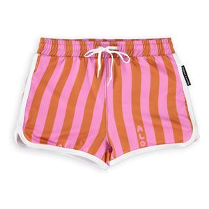 Beach & Bandits - Aloha Striped Trunk UV Protective Swimsuit Recycled Fibers | Pink