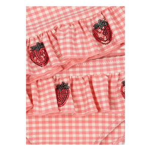 Konges Sløjd - Etta Checkered Strawberry Swimsuit | Pink