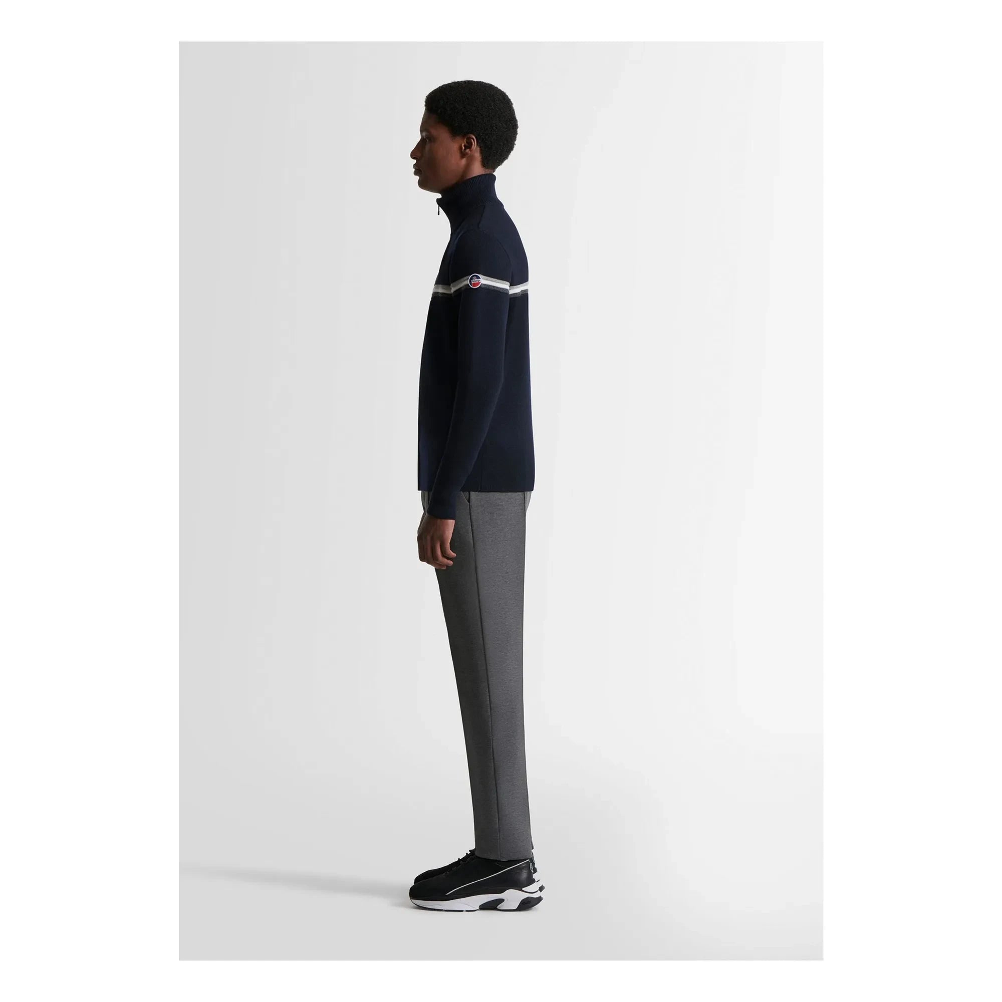 Fusalp - Wengen Fiz II Merino Wool Zip-Up Sweatshirt | Navy Blue