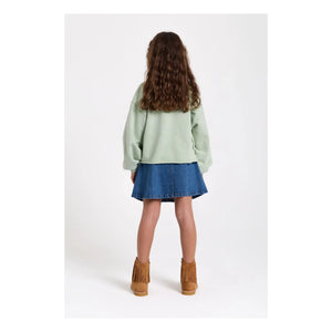 Hundred Pieces - Janis Embroidered Denim Skirt | Denim Blue