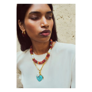 Lizzie Fortunato - Organic Hoop Earrings | Brown