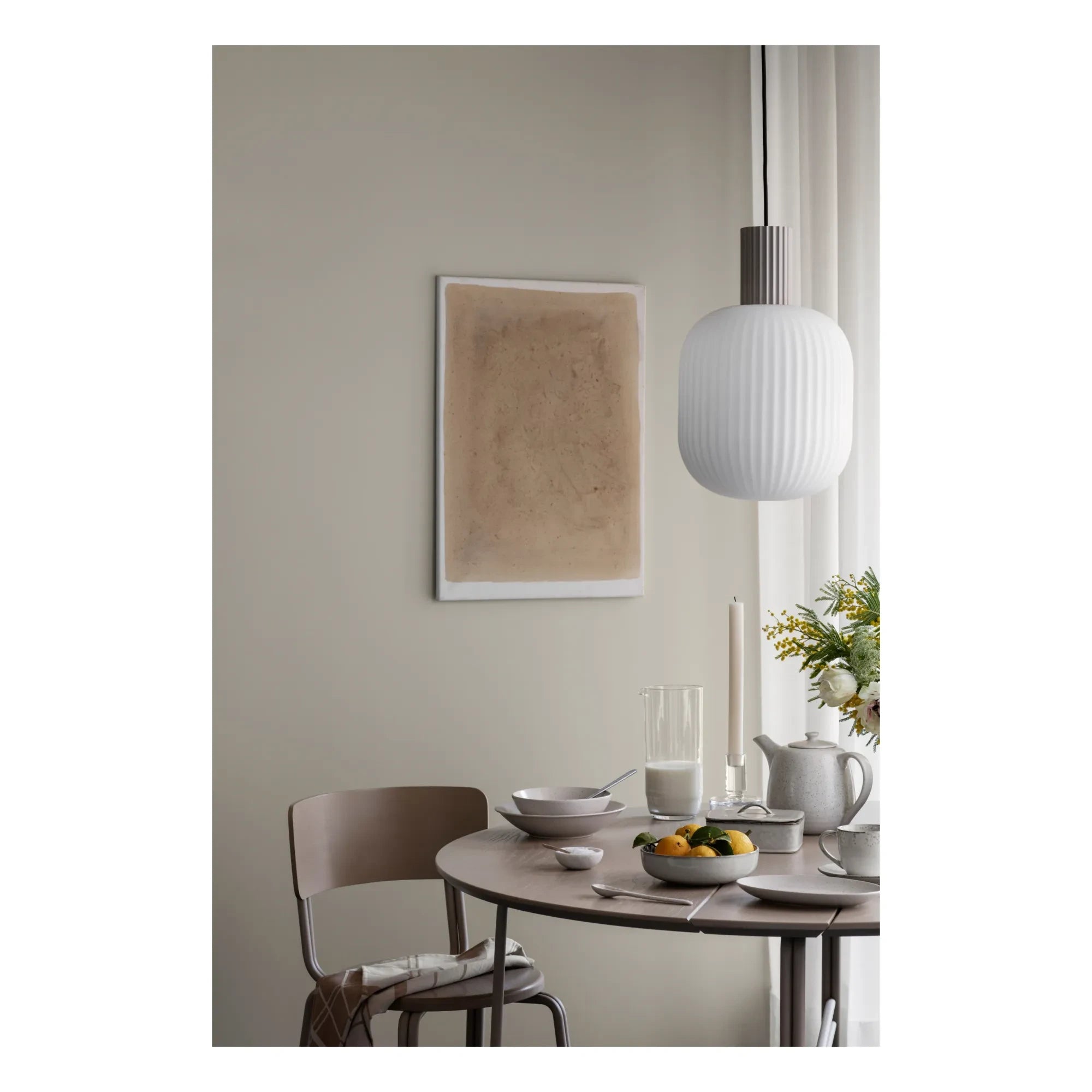 Broste Copenhagen - Nordik Sand Butter Dish | Light Gray