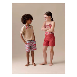 Bonpoint - Ariel Fleuri Recycled Fiber Swim Shorts | Light Blue
