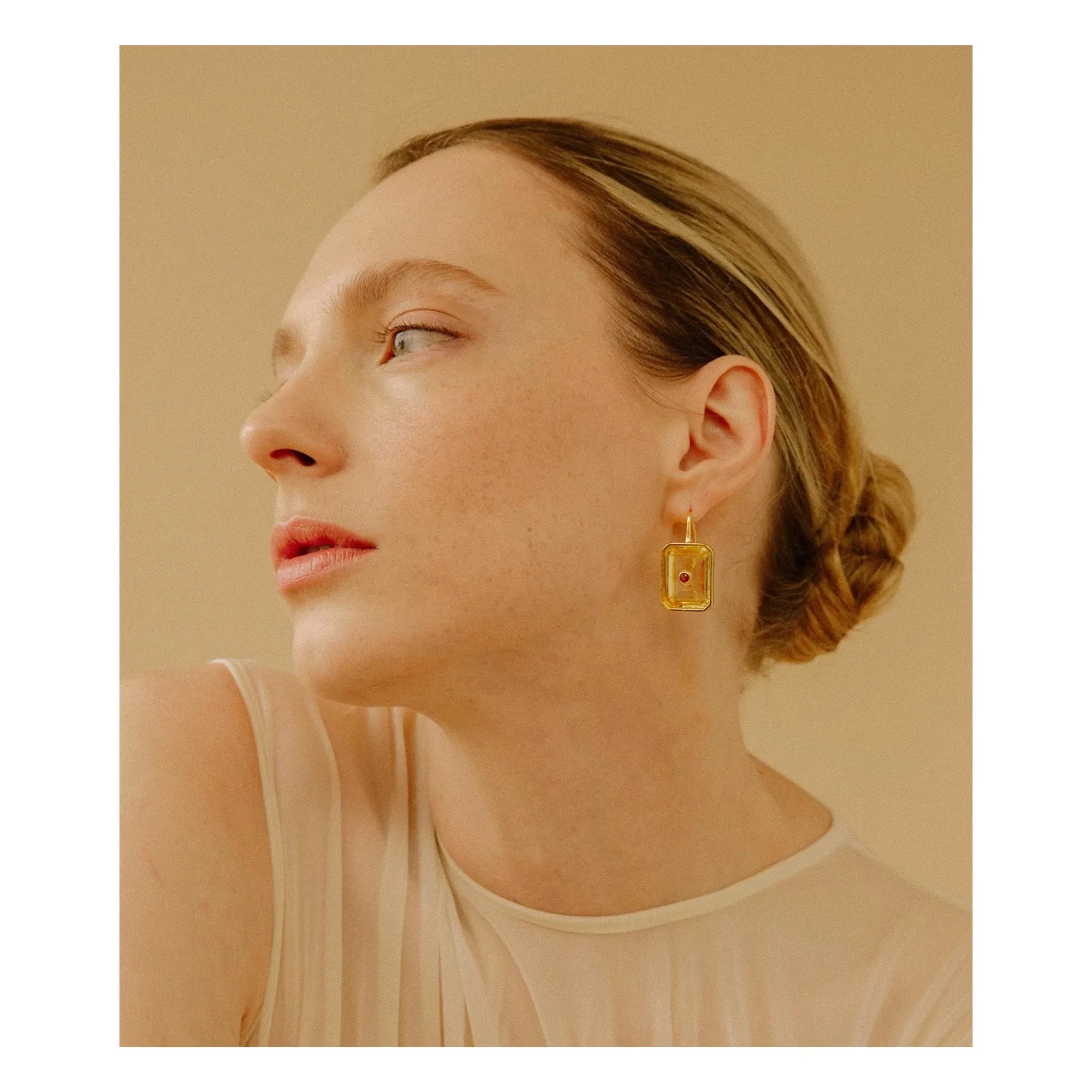 Lizzie Fortunato - Terracotta Earrings | Citrine