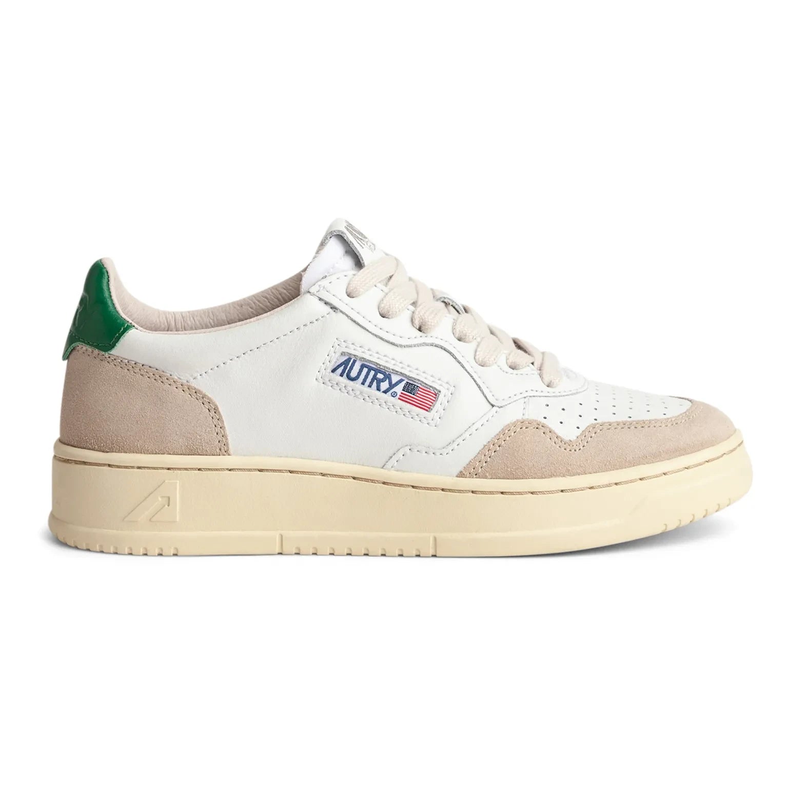 Autry - Medalist Low Heel Leather/Suede Sneakers | Green