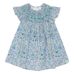 Tartine et Chocolat - Liberty Baby Gathered Dress | White