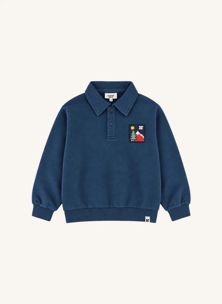 Hundred Pieces - Phoenix Mountain Organic Cotton Sweatshirt | Gray Blue