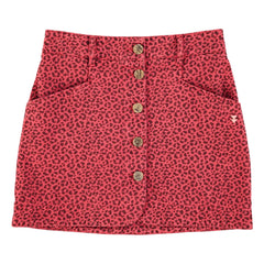 Sisters Department - Cotton Leopard Skirt | Framboise