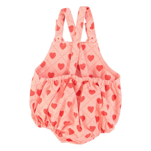 Piupiuchick - Twill Hearts Jumpsuit | Pink