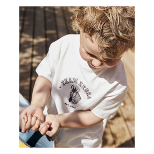 Fliink - Sommer Zebra Organic Cotton T-Shirt | White