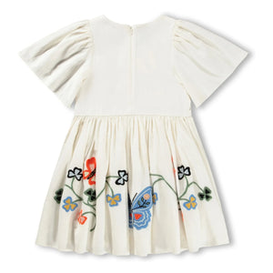Molo - Daisy Dress with Butterflies Organic Cotton | Cream